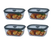 Sızdırmaz Cam Kapaklı Saklama Kabı 470 ML – 4’lü Set - 1