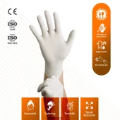 Supertrend Pudrasız Lateks Muayene Eldiveni M Beden 100 Adet x 20 Paket - MDR - Koli thumbnail 2