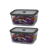 Sızdırmaz Cam Kapaklı Saklama Kabı 1380 ML – 2’li Set - 4