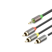 3.5 Mm To 3Rca Kablo 2Lıne Gold 1.5M Siyah HDX1064 - 1