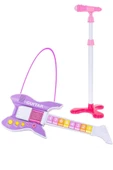 Rennes RG-035PK Mikrofonlu Tuşlu Çocuk Elektro Oyuncak Gitar (Mikrofon Standı ve Askı Dahil) - 3