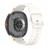 Samsung Galaxy Watch 8 Classic 47mm İle Uyumlu Metal Tokalı Spor Silikon Kordon  Starlight thumbnail 2