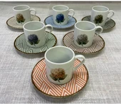 Ortanca 6 Kişilik Kahve Fincan Seti thumbnail 1