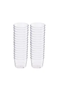 Plastik Kristal Silindir Tatlı Kasesi 180cc 30lu - 1