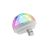 Alfa USB Disko Topu Sese Duyarlı Renkli Işıklı LED Lamba thumbnail 2