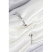 Pirinç Zirkon Taşlı Kelebek Ve Yonca Model Gümüş Renk Kadın Bileklik Vice-5353 EB-53-vice/(1395) 2628 thumbnail 2