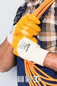 Supertrend Pamuk Nitril İş Eldiveni Beyaz/Sarı PAN40 10-XL 12 Çift - 4