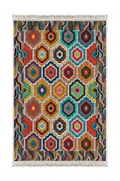 elleser Dekoratif Yıkanabilir Kaymaz Pamuk Tabanlı Salon Halısı - 2