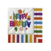 Supertrend Kağıt Peçete Renkli Doğum Günü 33x33cm 20li - 2