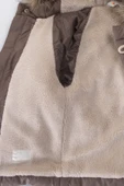 YENİ Varaklı Peluş Kürklü Fermuarlı Kapitone Kapüşonlu Kar Şişme Kışlık Erkek Bebek Mont Çocuk Kaban - 8