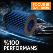 Ford Focus 3 Uyumlu Araca Özel Spor Açık Hava Filtresi Mavi Renk İthal Ürün Yüksek Performans thumbnail 1