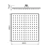 Bocchi AIR2 Tepe Duşu, 20x20 cm Krom 5860-0006 - 2
