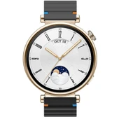 Huawei Watch GT4 41mm İle Uyumlu Dalga Desenli Tokalı Yumusaş Soft Silikon Kordon  Siyah thumbnail 5