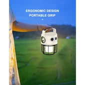 Ps-22025 Çift Işıklı Type-c Powerbank Özellikli Taşınabilir Şarj Edilebilir Kamp Lambası - 2