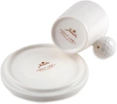 Jumbo Golfline Beyaz 2'li Tabaklı Kahve Fincan Takımı 90 cc thumbnail 3