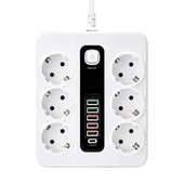 Hp-h04 3000w 10amper 6’lı 2metre Uzatma Kablolu Çoklu Termal Akım Priz - 3