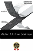 Ultra Güçlü İz Bırakmaz Çivisiz Tablo Çerçeve Asma Kendinden Yapışkanlı Siyah Cırt Bant 8'li Set - 6