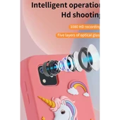 Telefon Modelli Çocuk Dijital Fotoğraf Makinası Çift Kameralı Dokunmatik Ekran 2.0 Ekran - 2