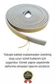 Güçlü Kendinden Yapışkanlı Kapı Pencere Soğuk Hava Geçirmez Yalıtım İzolasyon Gri Fitil 6 Metre - 2