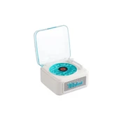 Nostalji Mini Plak Görünümlü Radyolu Bluetooth Hoparlör 3d Ses Dalgası Retro Müzik Plak Beyaz - 1
