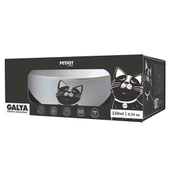 M-Pets Galya Seramik Kedi Mama ve Su Kabı Siyah Beyaz 550 Ml thumbnail 3