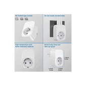 Tekli Yüksek Voltaj Korumalı Duvar Prizi 2x Type-c 1x Usb Çıkışlı Priz Grup Priz Çoğaltıcı Beyaz - 3