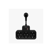 Çoklu Kablolu Priz Yüksek Gerilim Korumalı 3’lü Priz 1x Usb 2x Type-c Çıkışlı Grup Priz Çoğaltıcı Siyah - 1