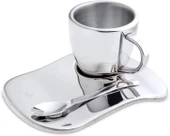 Jumbo Timeless Wavy Double Wall 2 Kişilik Kahve Fincan Takımı thumbnail 3