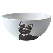 M-Pets Galya Seramik Kedi Mama ve Su Kabı Siyah Beyaz 550 Ml thumbnail 1