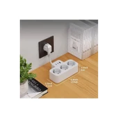 Çoklu Kablolu Priz Yüksek Gerilim Korumalı 3’lü Priz 1x Usb 2x Type-c Çıkışlı Grup Priz Çoğaltıcı Siyah - 3