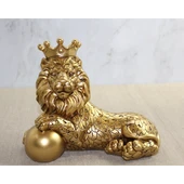 Polyester Dekoratif Taçlı Aslan Figürü Alk2575 - 1