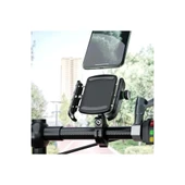 Motosiklet Gidon Ve Ayna Bağlantılı Motor Ve Bisiklet Uyumlu Telefon Tutucu 12-24w Hızlı Şarj - 4
