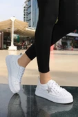 BİÇOMİ Piata Beyaz Cilt Bağcıklı Spor Ayakkabı thumbnail 3