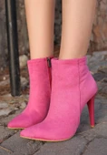 BİÇOMİ Blan Fuşya Süet Topuklu Bot thumbnail 1