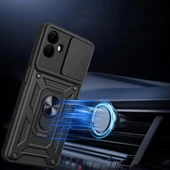 Galaxy A07 Kılıf Magnetik Standlı Kamera Korumalı Zore Sürgülü Vega Kapak - 4
