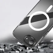 Apple iPhone 16E Kılıf M-safe Şarj Özellikli Şeffaf Sert PC Zore Embos Kapak - 3