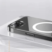 Apple iPhone 16E Kılıf M-safe Şarj Özellikli Şeffaf Sert PC Zore Embos Kapak - 2