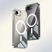 Apple iPhone 16E Kılıf M-safe Şarj Özellikli Şeffaf Sert PC Zore Embos Kapak - 5