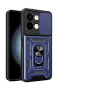 Vivo Y28 Kılıf Magnetik Standlı Kamera Korumalı Zore Sürgülü Vega Kapak - 1