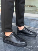 BİÇOMİ KB-BX1  Kuback Siyah Cilt Yüksek Siyah Taban Günlük Erkek Ayakkabı thumbnail 2