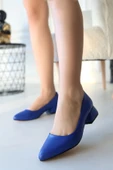 BİÇOMİ Desniy Mavi Cilt Topuklu Ayakkabı thumbnail 1