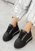 BİÇOMİ Lulu Siyah Cilt Bağcıklı Spor Ayakkabı thumbnail 1