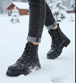 BİÇOMİ Daum Siyah Cilt Bağcıklı Bot thumbnail 1