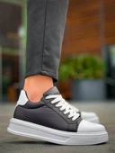 BİÇOMİ KB-X46 Kuback Siyah Beyaz Yüksek Beyaz Taban Günlük Spor Ayakkabı thumbnail 4