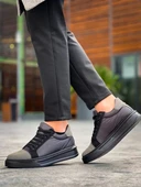 BİÇOMİ KB-X46 Kuback Siyah Gri Yüksek Siyah Taban Günlük Spor Ayakkabı thumbnail 4