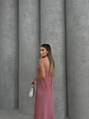 BİÇOMİ Piliseli uzun elbise thumbnail 5