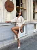 BİÇOMİ Ayrobin midi elbise thumbnail 1