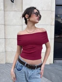 BİÇOMİ Madonna yaka sıfır kol bluz thumbnail 1