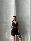 BİÇOMİ Şortlu keten takım s255014 thumbnail 6