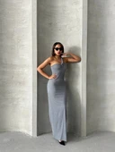 BİÇOMİ Tek omuz pliseli elbise thumbnail 4